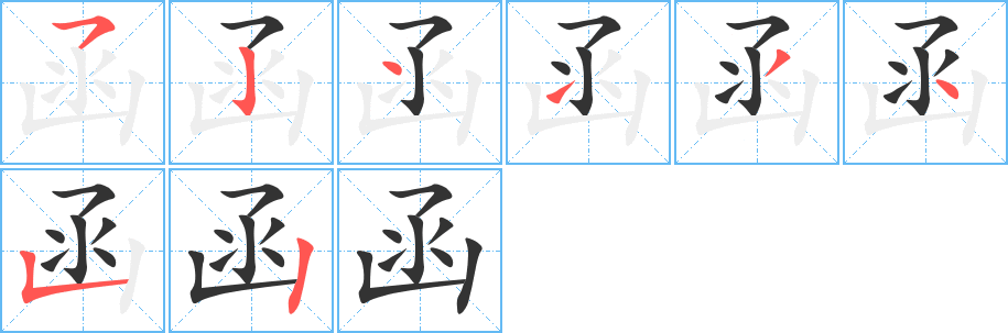 函字笔顺分步演示