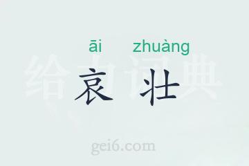哀壮