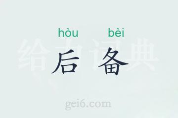 后备