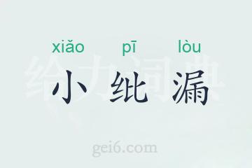 小纰漏