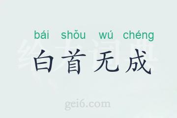 白首无成