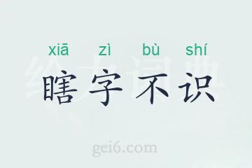 瞎字不识