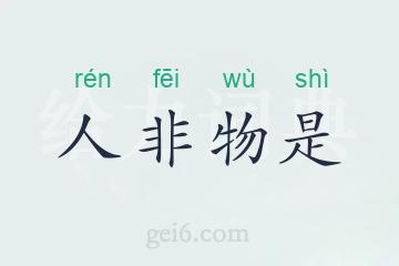 人非物是