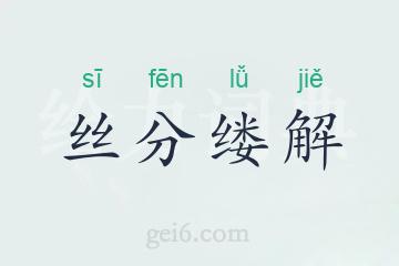 丝分缕解