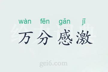 万分感激