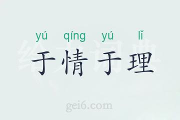 于情于理