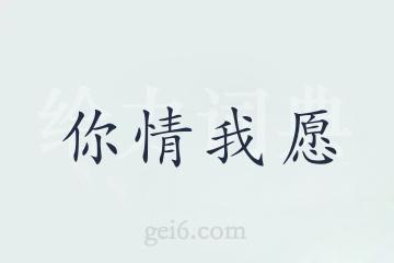 你情我愿