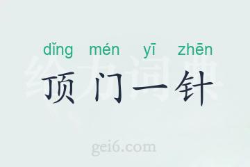 顶门一针