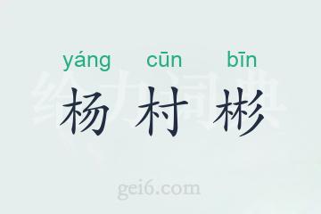 杨村彬